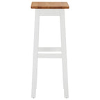 vidaXL Barhocker 2 Stk. Eiche Massivholz