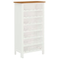 vidaXL Weinschrank 56x32x110 cm Massivholz Eiche