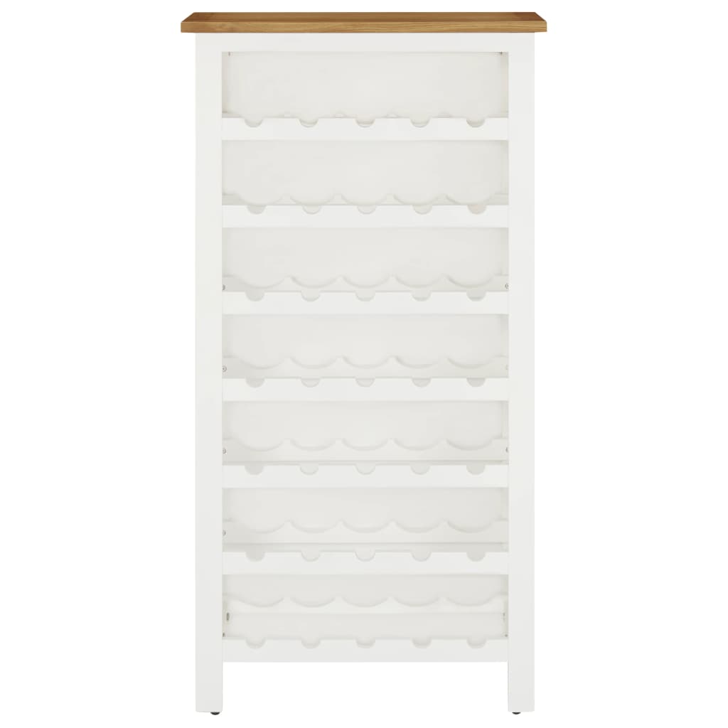 vidaXL Weinschrank 56x32x110 cm Massivholz Eiche