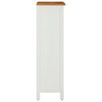 vidaXL Weinschrank 56x32x110 cm Massivholz Eiche