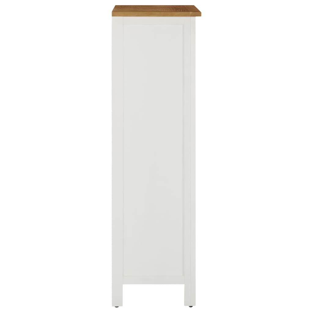 vidaXL Weinschrank 56x32x110 cm Massivholz Eiche