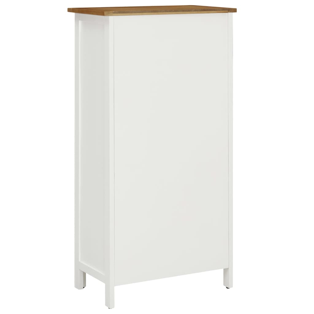 vidaXL Weinschrank 56x32x110 cm Massivholz Eiche