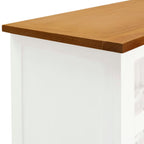vidaXL Weinschrank 56x32x110 cm Massivholz Eiche