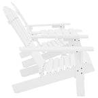 vidaXL Adirondack-Gartenstühle mit Tisch Massivholz Tanne Weiß