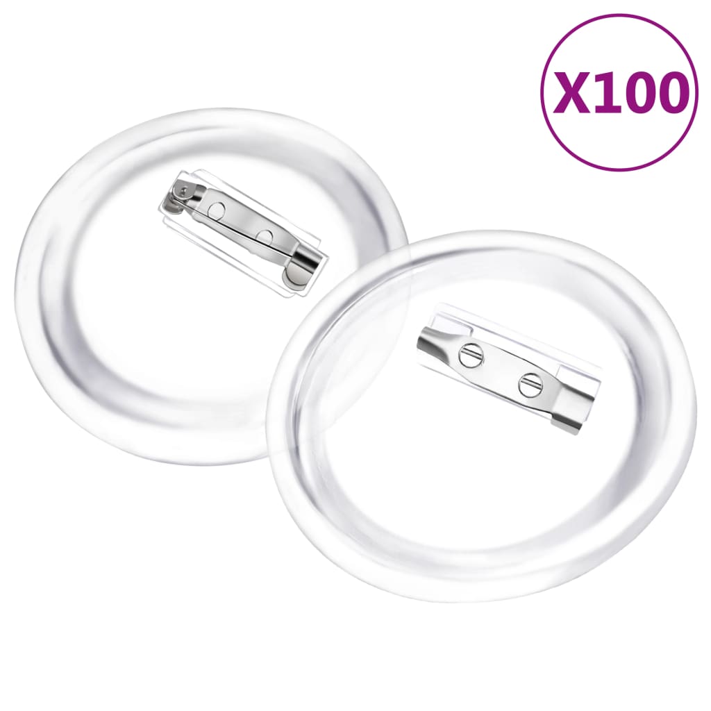 vidaXL Button-Set mit Anstecknadel 100 Stk. Acryl