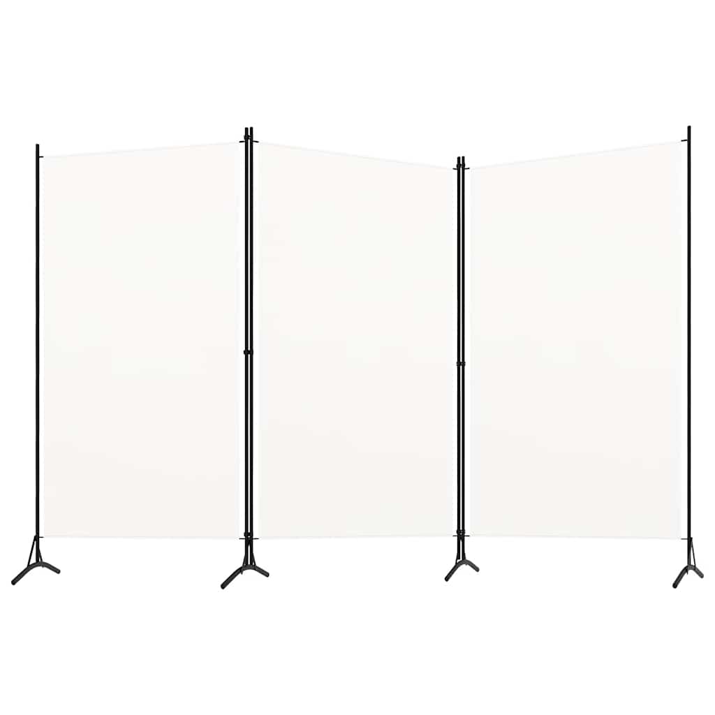 vidaXL 3-tlg. Raumteiler Weiß 260x180 cm Stoff