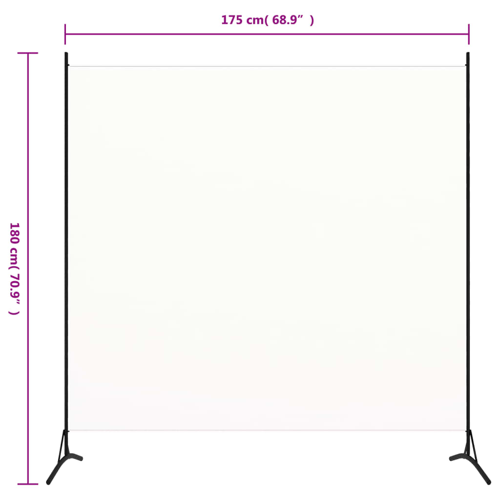 vidaXL Raumteiler Weiß 175x180 cm Stoff