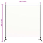 vidaXL Raumteiler Weiß 175x180 cm Stoff