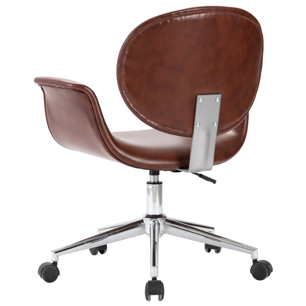 vidaXL Drehbare Esszimmerstühle 4 Stk. Kunstleder Braun