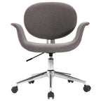 vidaXL Drehbare Esszimmerstühle 2 Stk. Grau Stoff