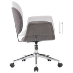 vidaXL Drehbare Esszimmerstühle 2 Stk. Grau Stoff