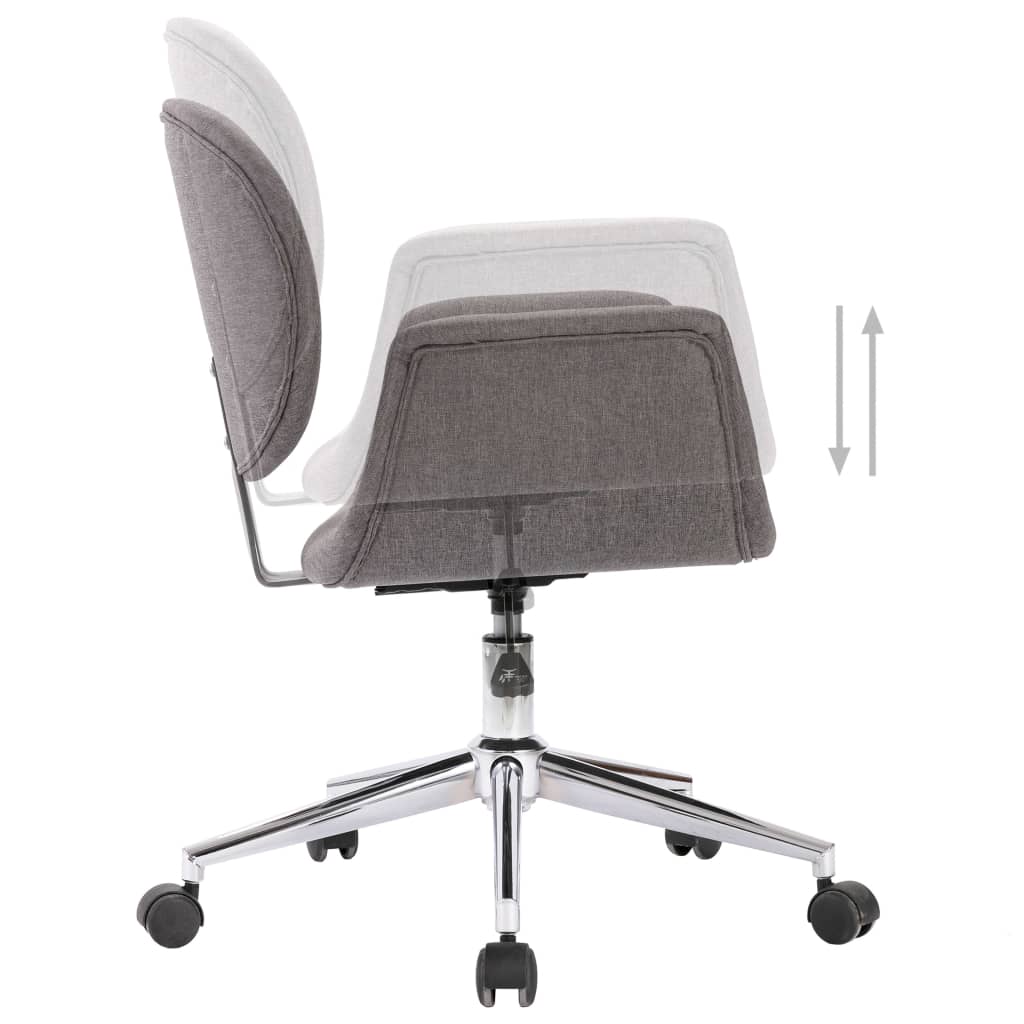 vidaXL Drehbare Esszimmerstühle 2 Stk. Grau Stoff