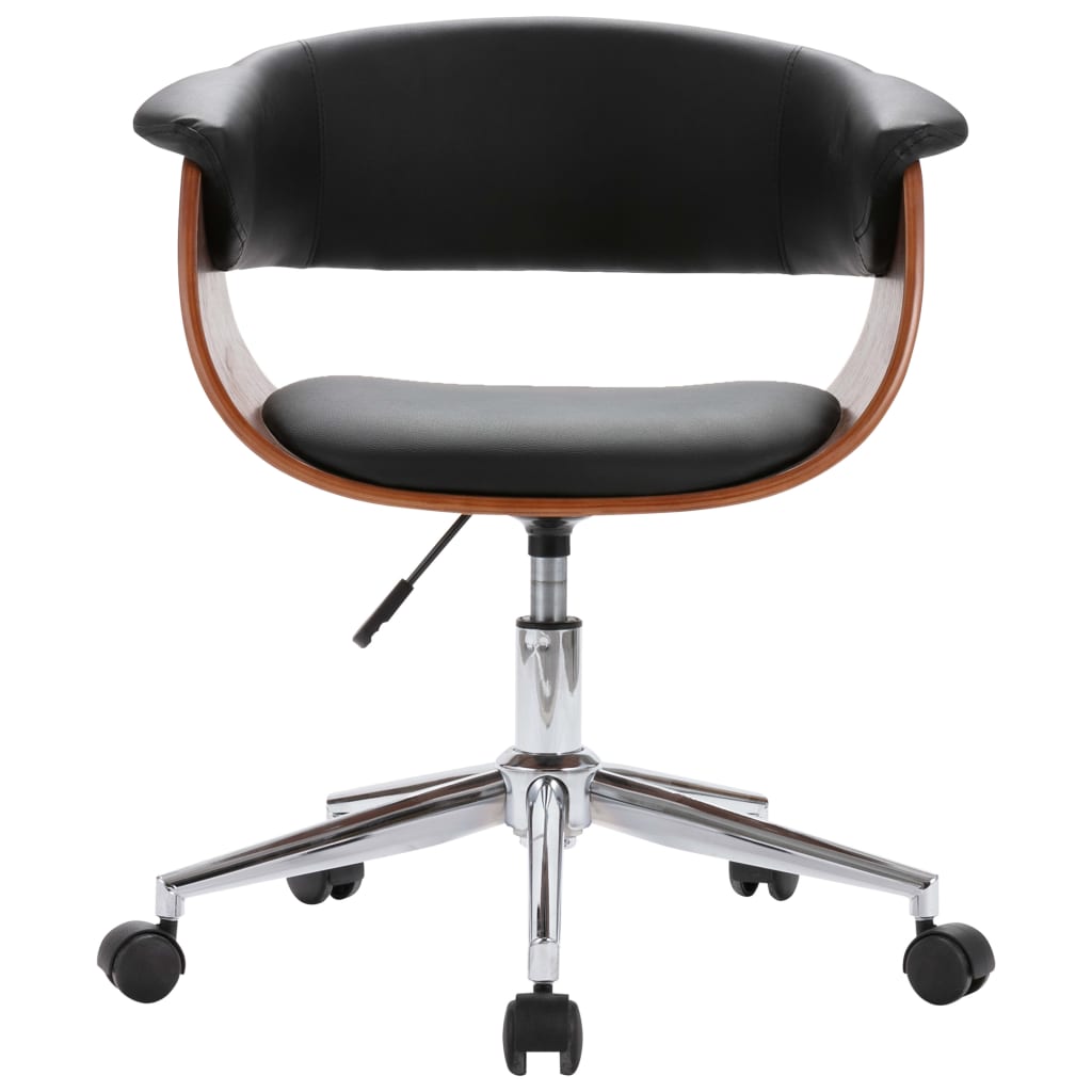 vidaXL Esszimmerstühle 6 Stk. Drehbar Schwarz Kunstleder