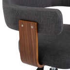 vidaXL Drehbare Esszimmerstühle 6 Stk. Grau Bugholz und Stoff