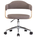 vidaXL Drehbare Esszimmerstühle 4 Stk. Taupe Bugholz und Stoff