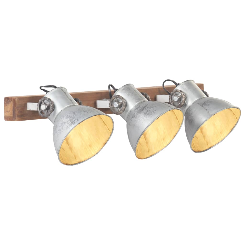vidaXL Wandlampe Industriestil Silbern 65x25 cm E27