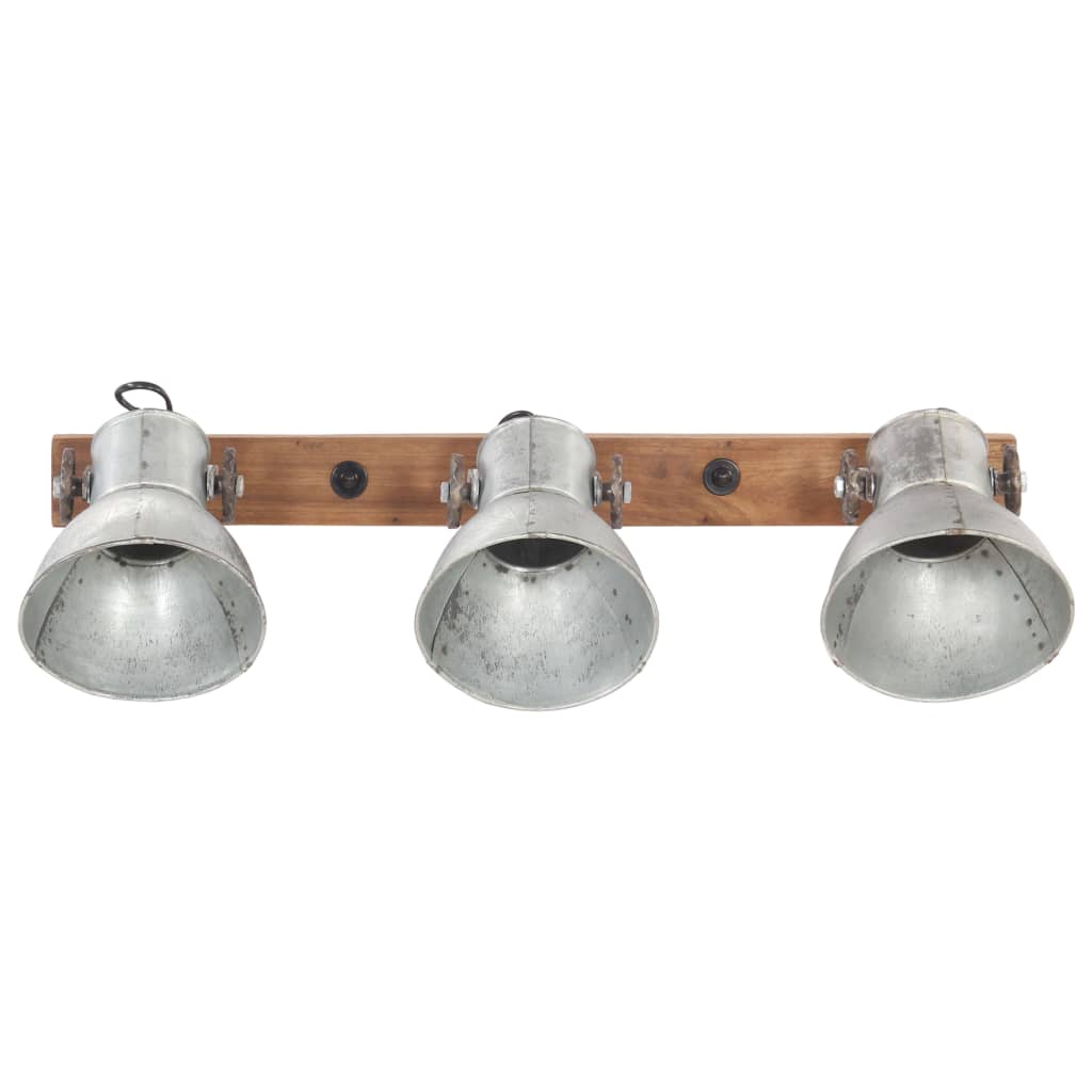vidaXL Wandlampe Industriestil Silbern 65x25 cm E27