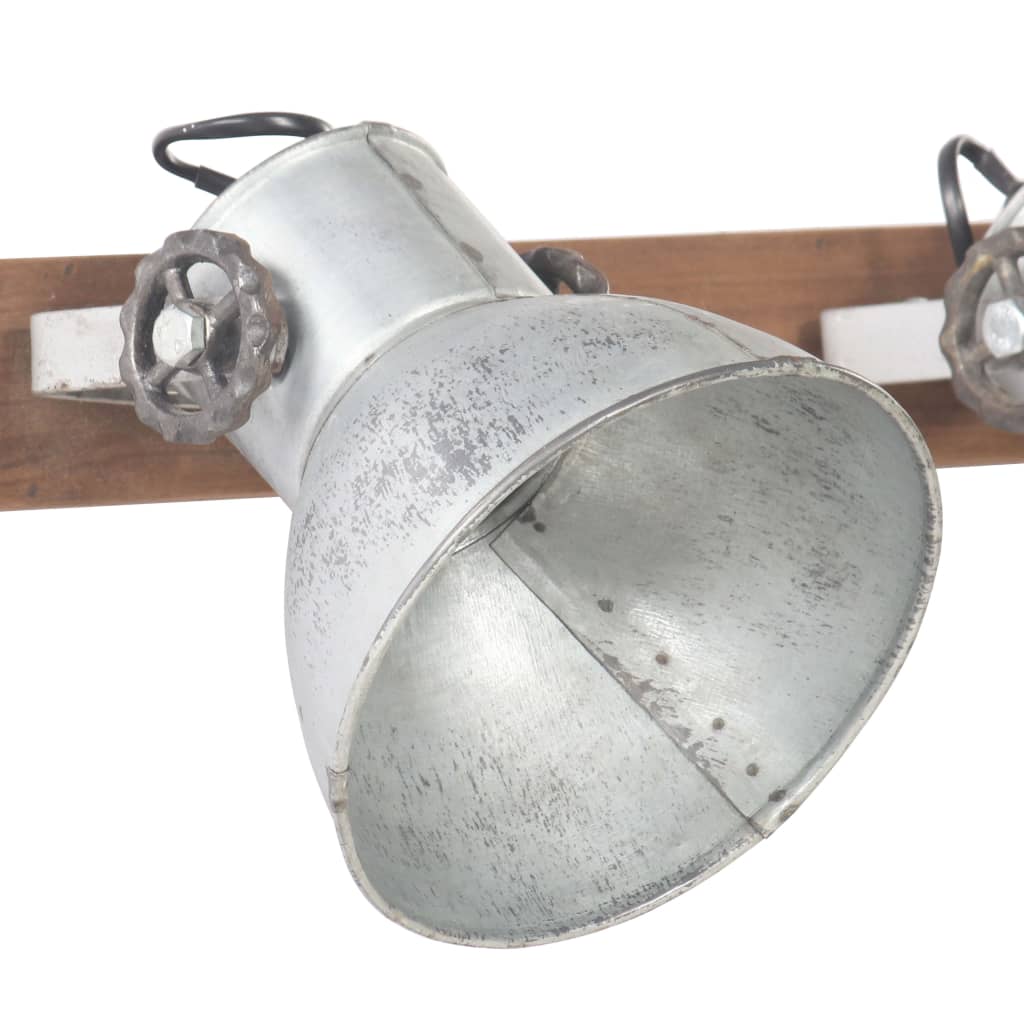 vidaXL Wandlampe Industriestil Silbern 65x25 cm E27