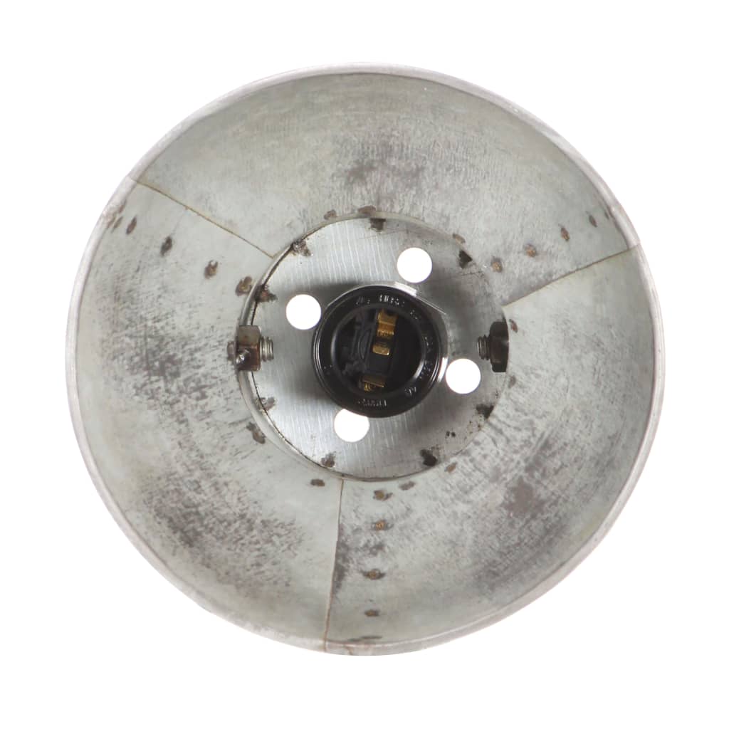vidaXL Wandlampe Industriestil Silbern 65x25 cm E27