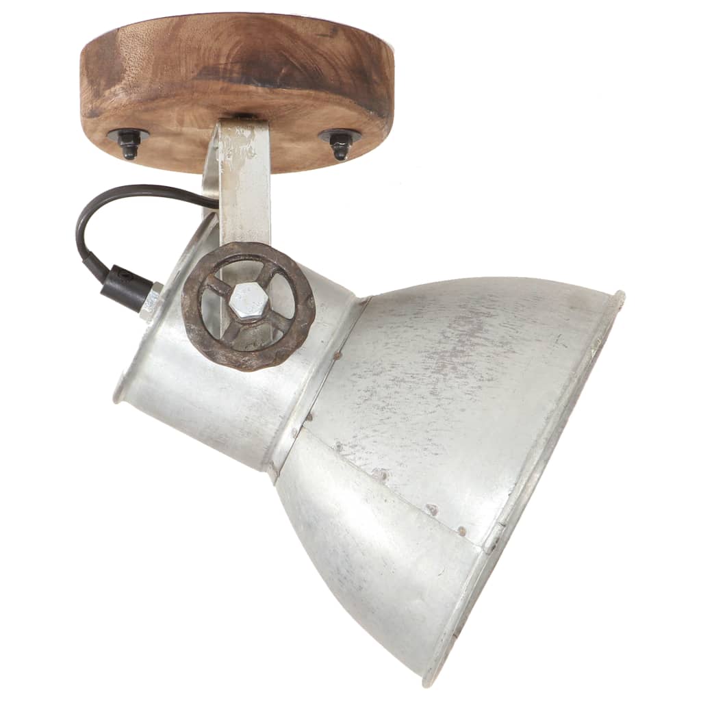 vidaXL Wand-/Deckenlampen Industriestil 2 Stk. Silbern 20x25 cm E27