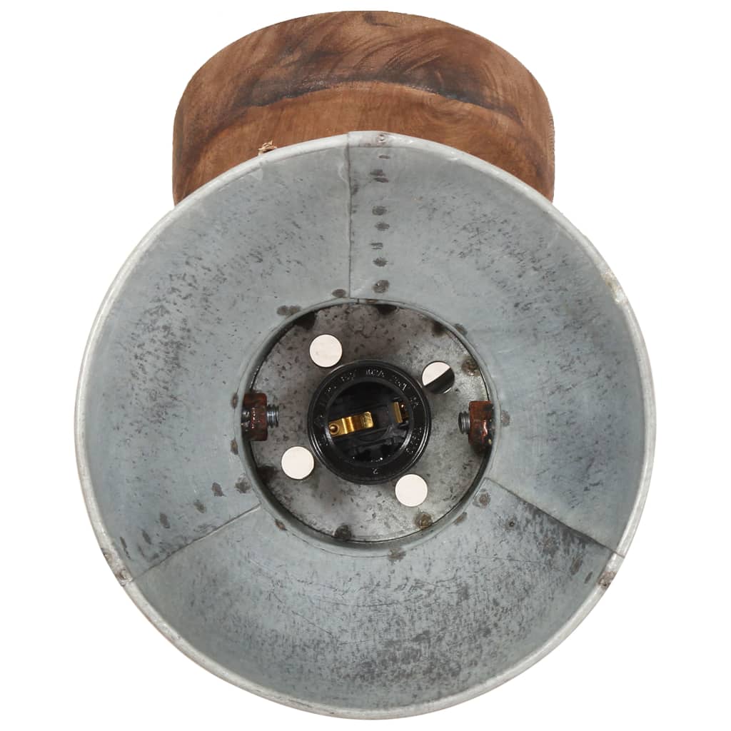 vidaXL Wand-/Deckenlampen Industriestil 2 Stk. Silbern 20x25 cm E27