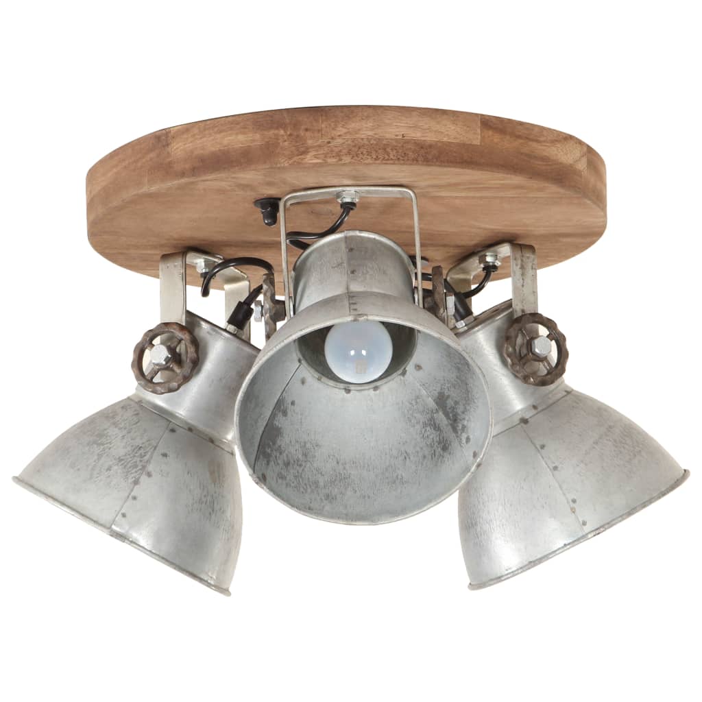 vidaXL Deckenlampe Industriestil 25 W Silbern 42x27 cm E27