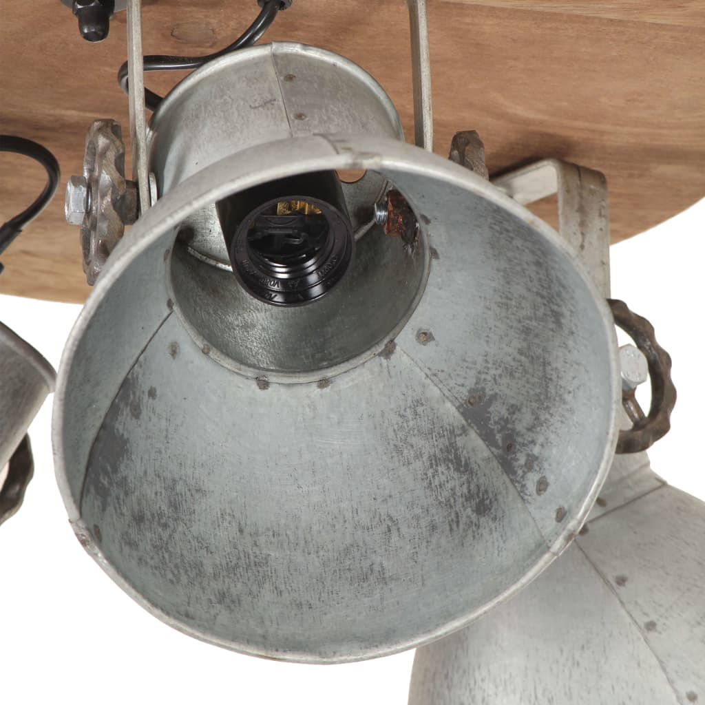vidaXL Deckenlampe Industriestil 25 W Silbern 42x27 cm E27