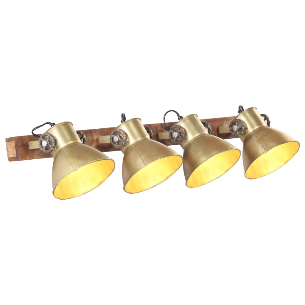 vidaXL Wandlampe Industriestil Messing 90x25 cm E27