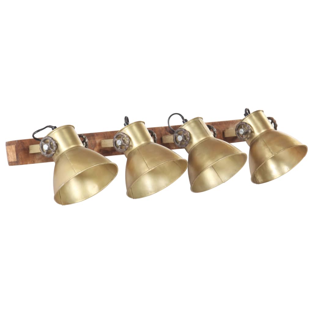 vidaXL Wandlampe Industriestil Messing 90x25 cm E27