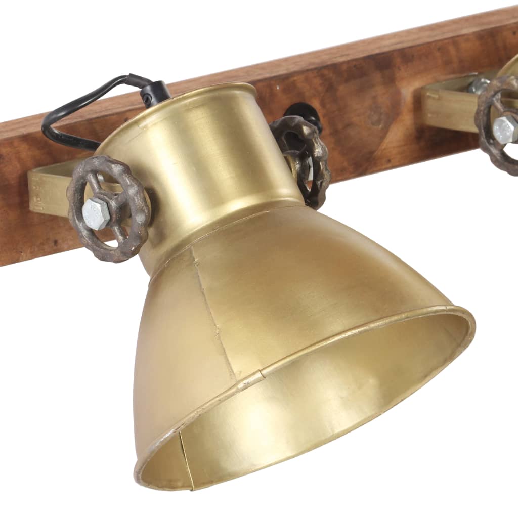 vidaXL Wandlampe Industriestil Messing 90x25 cm E27