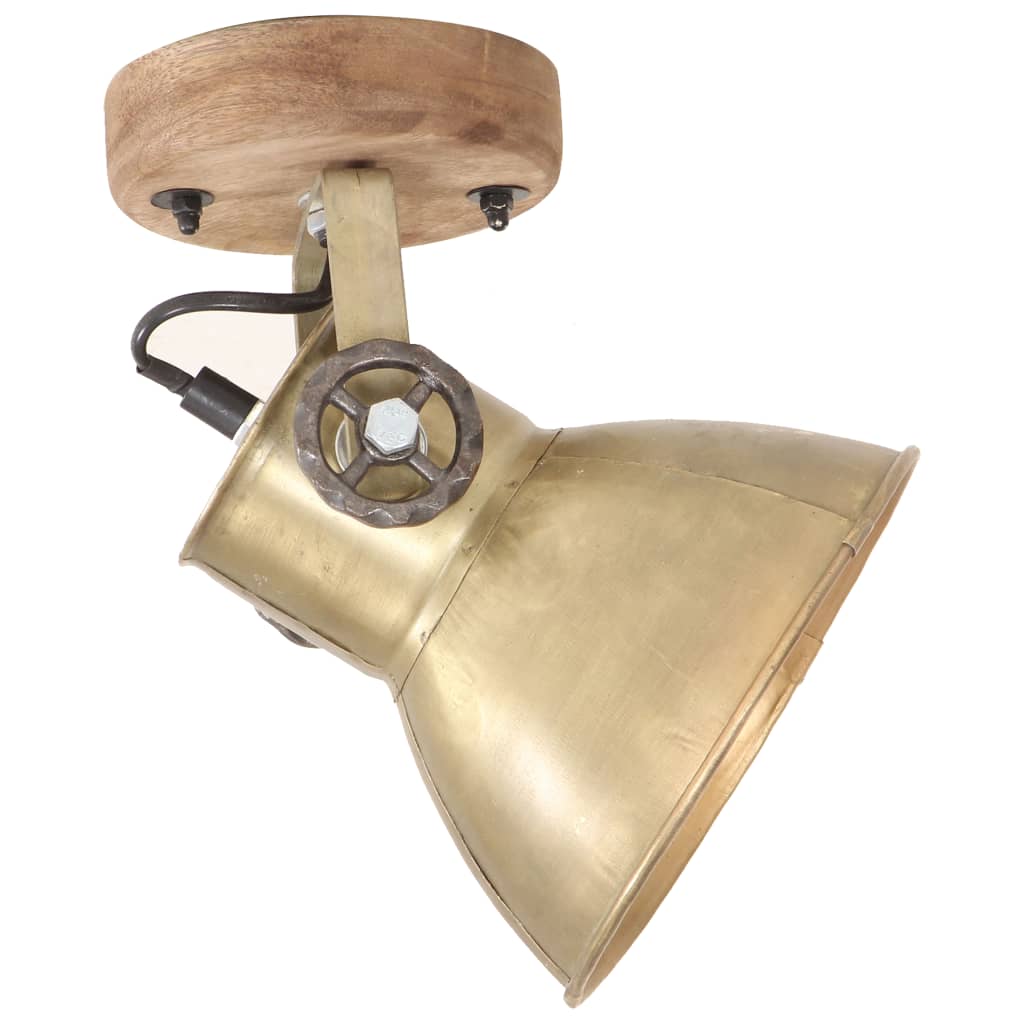 vidaXL Wand-/Deckenlampen Industriestil 2 Stk. Messing 20x25 cm E27