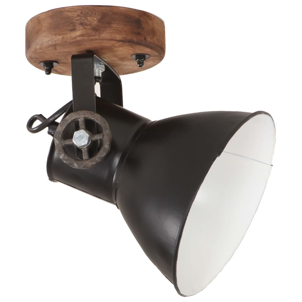 vidaXL Wand-/Deckenlampen Industriestil 2 Stk. Schwarz 20x25 cm E27