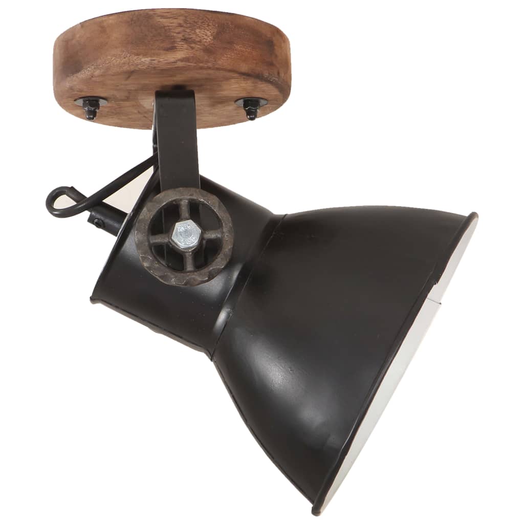 vidaXL Wand-/Deckenlampen Industriestil 2 Stk. Schwarz 20x25 cm E27