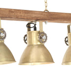 vidaXL Deckenlampe Industriestil Messing E27 Mangoholz