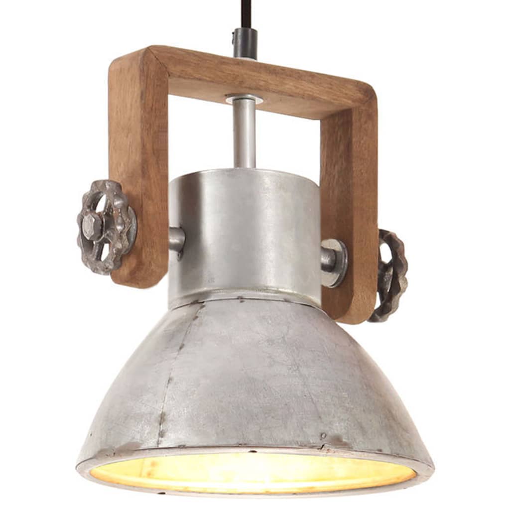 vidaXL Hängelampe Industriestil 25 W Silbern Rund 30 cm E27