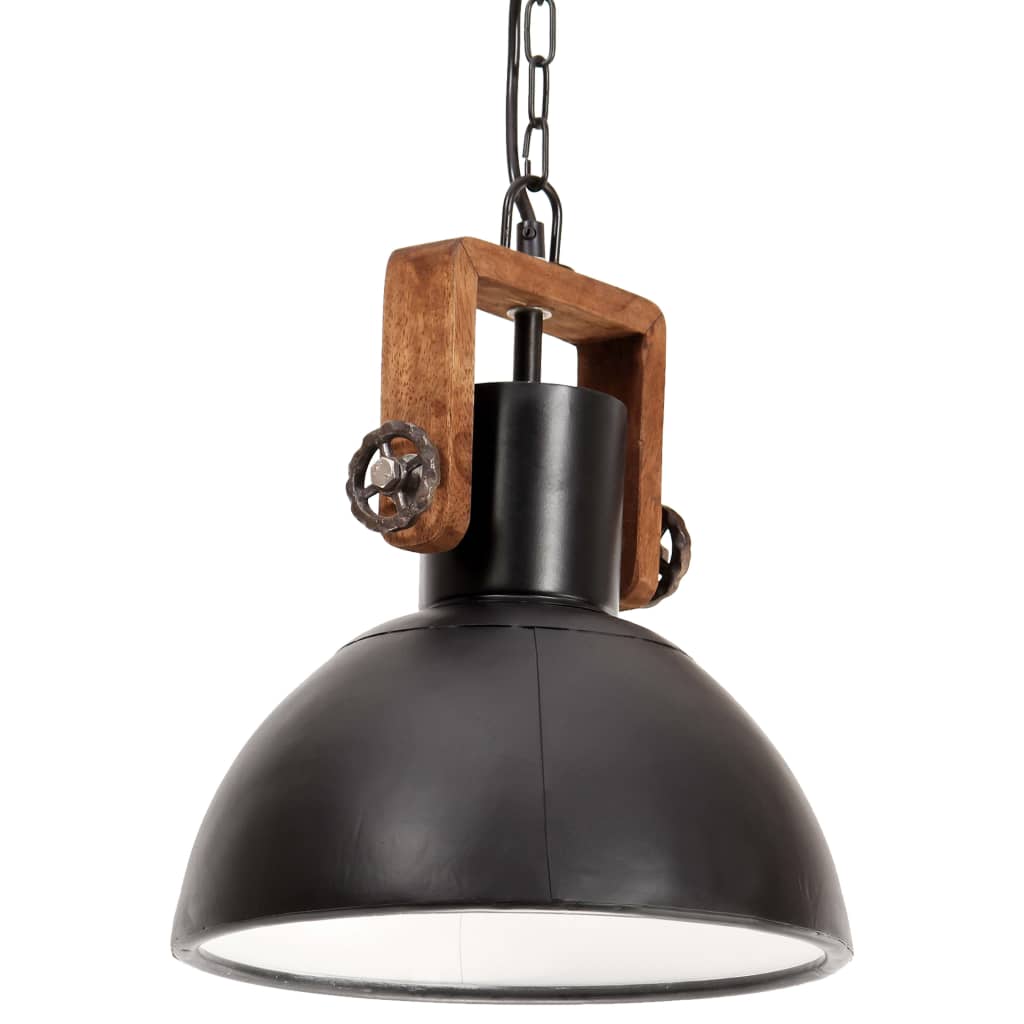 vidaXL Hängelampe Industriestil 25 W Schwarz Rund 30 cm E27