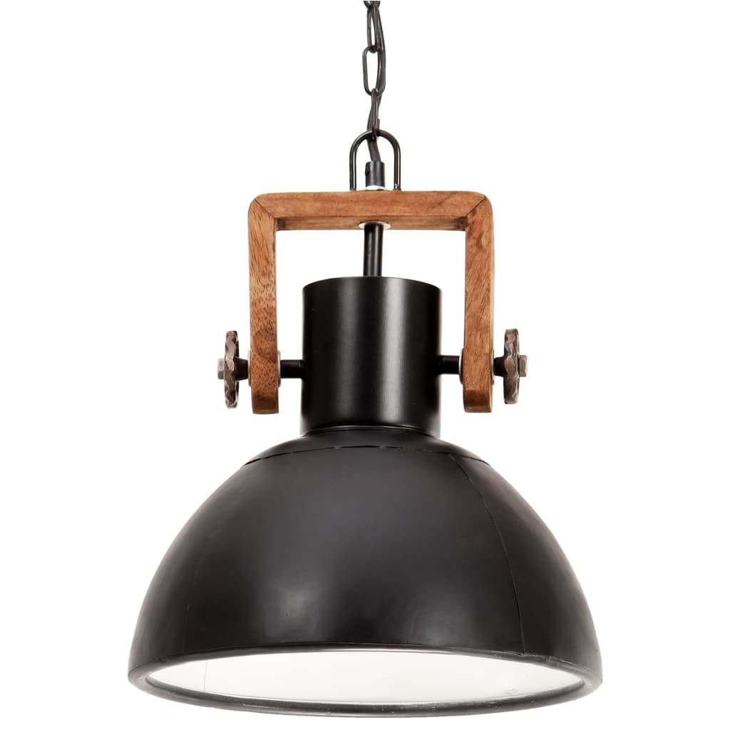 vidaXL Hängelampe Industriestil 25 W Schwarz Rund 30 cm E27