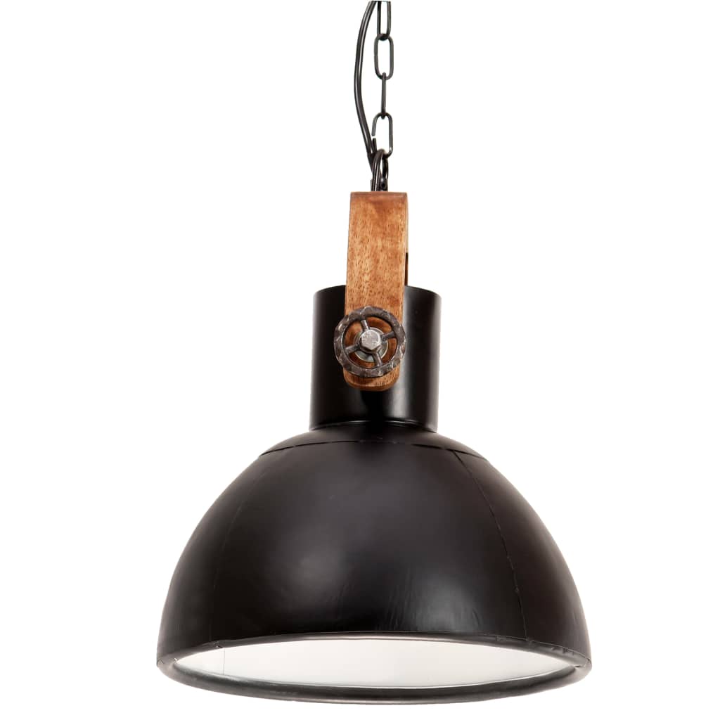 vidaXL Hängelampe Industriestil 25 W Schwarz Rund 30 cm E27