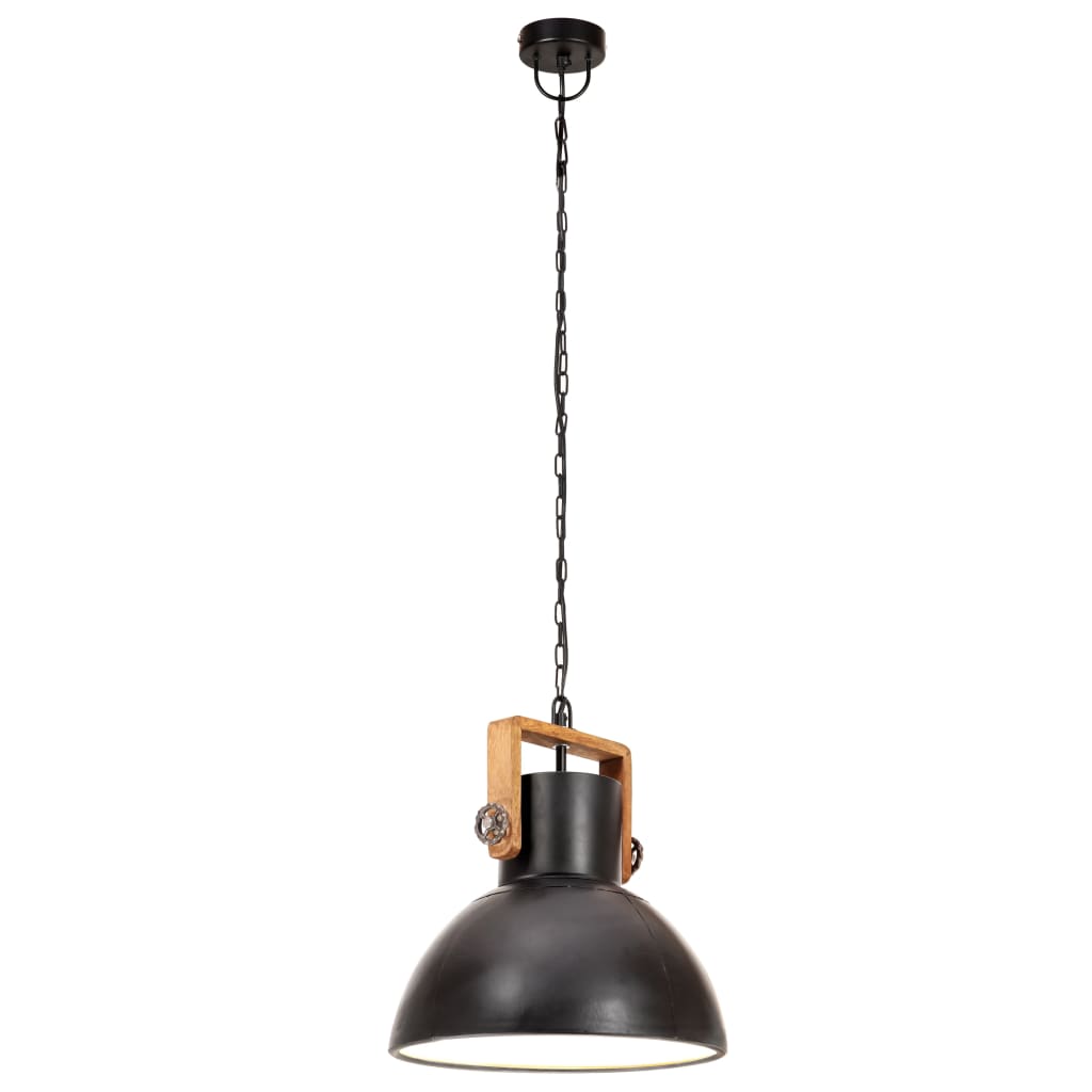vidaXL Hängelampe Industriestil 25 W Schwarz Rund 30 cm E27