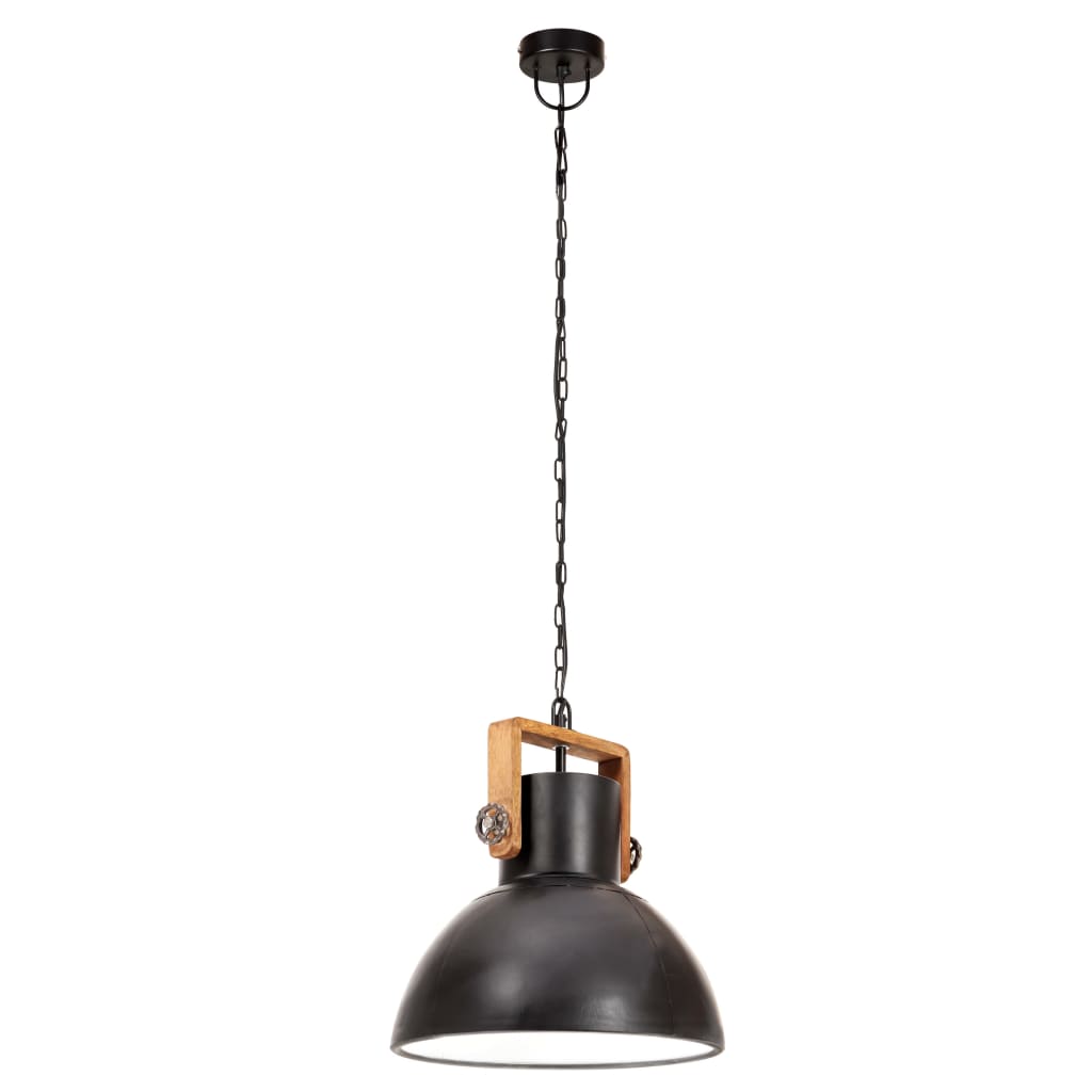 vidaXL Hängelampe Industriestil 25 W Schwarz Rund 30 cm E27