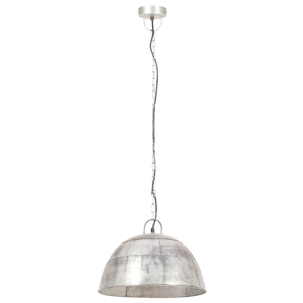 vidaXL Hängelampe Vintage Industriestil 25 W Silbern Rund 41 cm E27