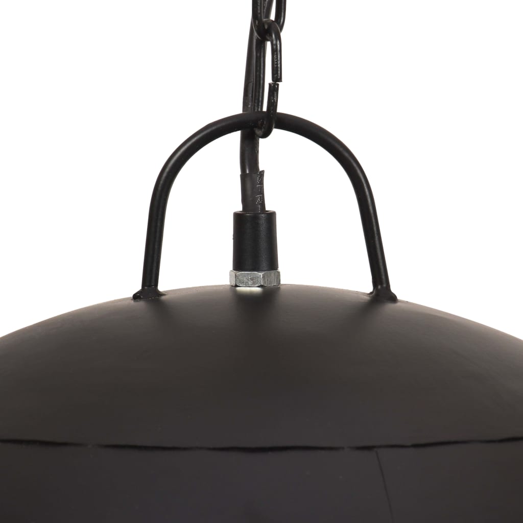 vidaXL Hängelampe Vintage Industriestil 25 W Schwarz Rund 41 cm E27