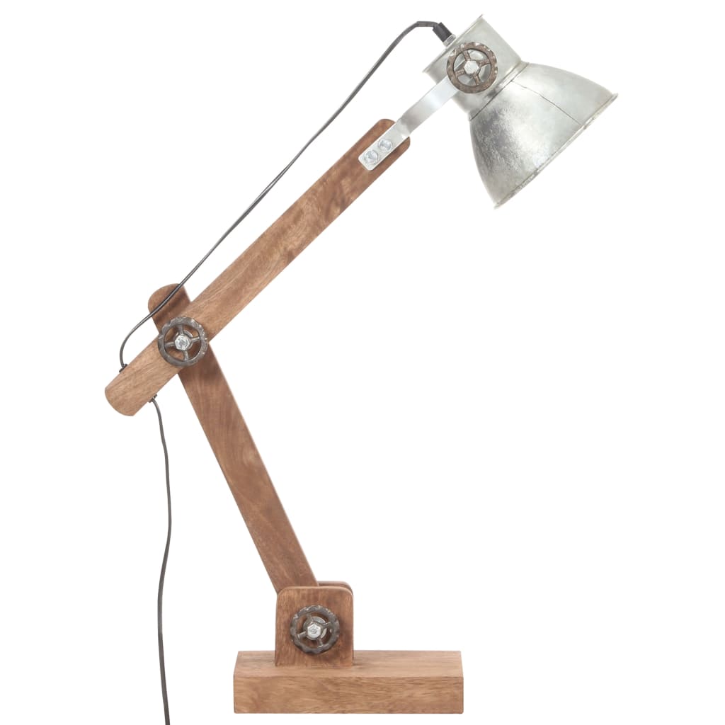 vidaXL Schreibtischlampe Industriestil Silbern Rund 58x18x90 cm E27