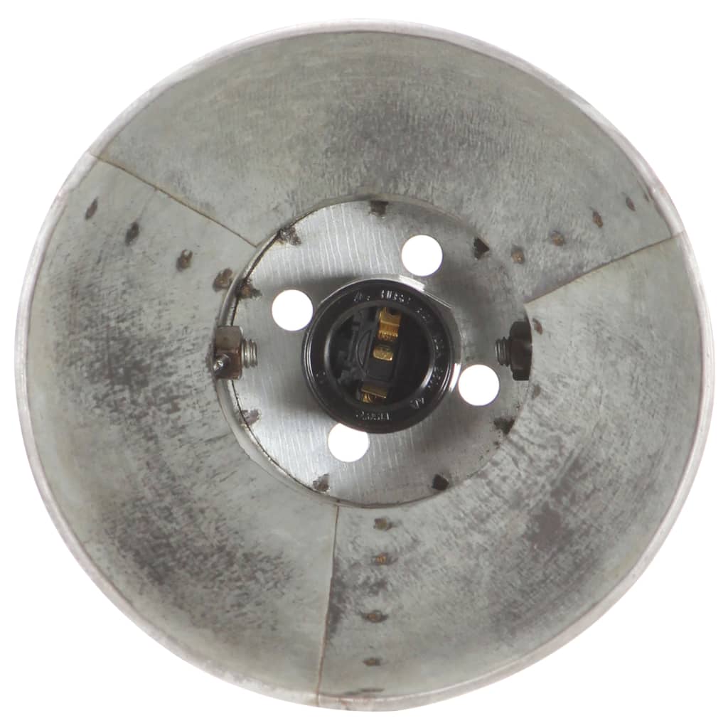 vidaXL Schreibtischlampe Industriestil Silbern Rund 58x18x90 cm E27