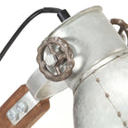 vidaXL Schreibtischlampe Industriestil Silbern Rund 58x18x90 cm E27