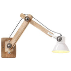 vidaXL Wandleuchte Industrie-Stil Weiß Rund E27