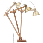vidaXL Stehlampe Messing Mango Massivholz E27
