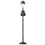 vidaXL Stehlampe 2-flammig Schwarz E27 Gusseisen