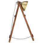 vidaXL Stehlampe Messing E27 Mango Massivholz