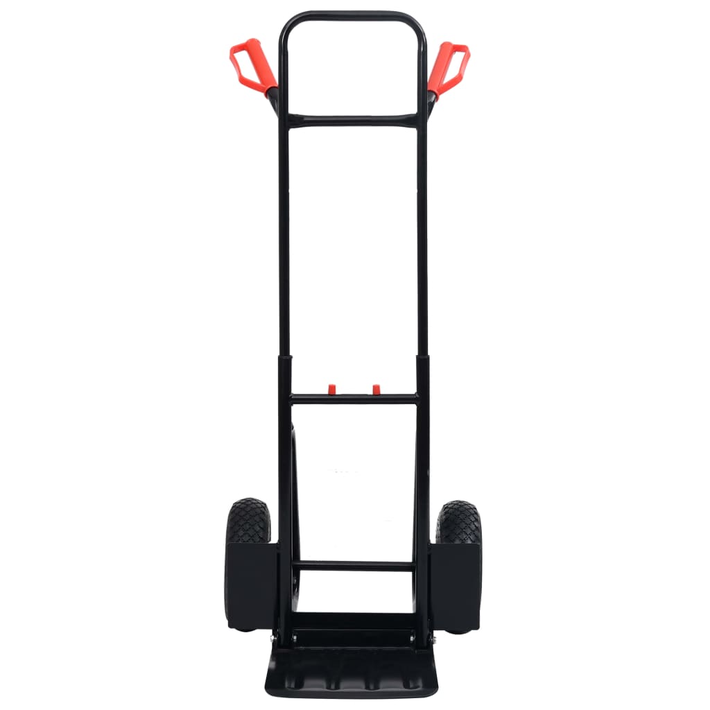 vidaXL Teleskop-Sackkarre 200 kg Schwarz und Rot
